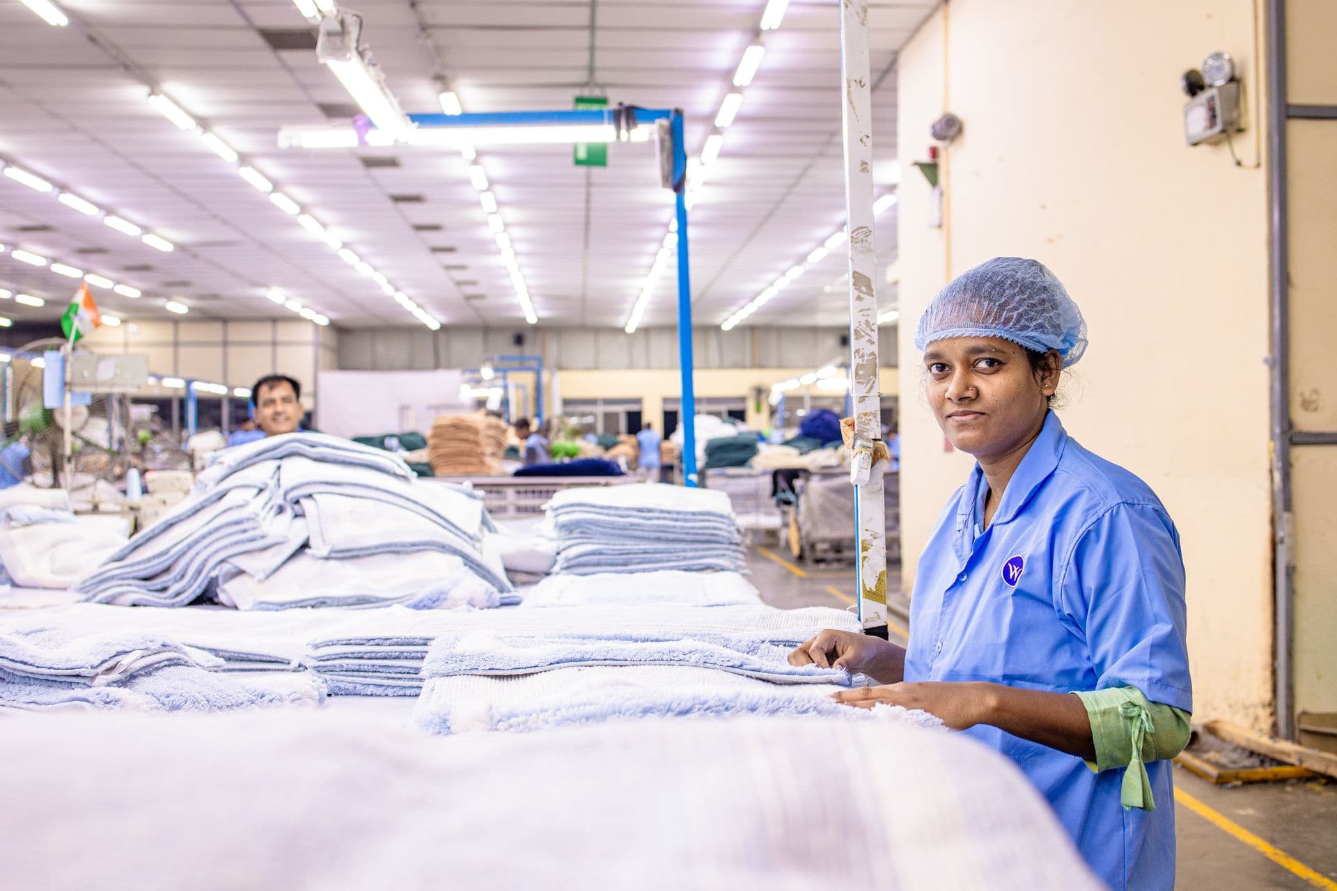Quality inspection and folding of finished textiles
